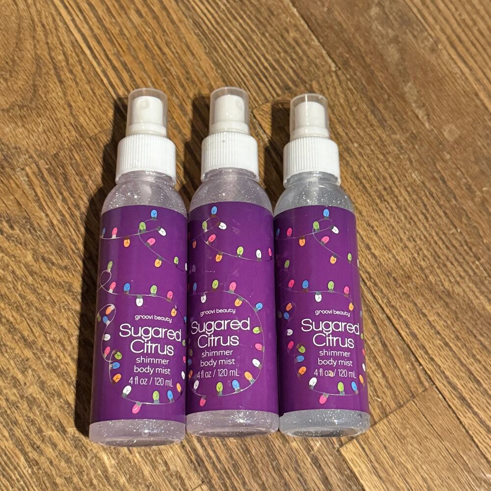 Groovi Beauty Sugared Citrus Shimmer Body Mist 4 Ounces‎ New